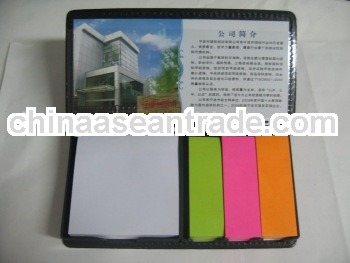 sticky note in leather case