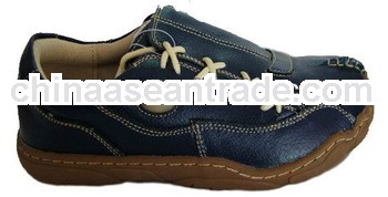 stocklot women navy upper leather casual shoes