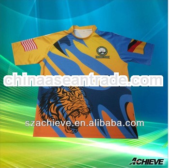 sublimation rugby clothing with breathable material