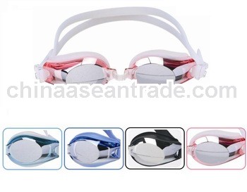 swim goggles manufacturer, siamesed style with gasket and strap, free swimming goggle