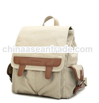 symple practical canvas white backpack