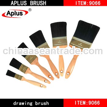 synthetic paint brush & wood paint brush handle