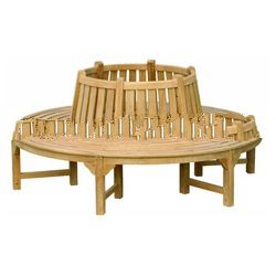 Teak Patio Furniture - Round Tree Bench