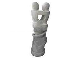 Stone Sculpture: Carved Abstract Stone Decoration