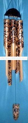Bamboo wind chime half coco fire painting