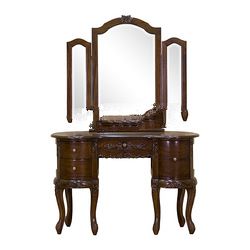 Mahogany Sumpango Dressing Table with Triple Mirror