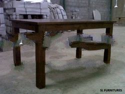 Dining Table with Plywood in Top - Wooden Dining Table