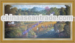 Harvest in the Rice Field Painting