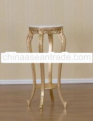 French Reproduction Furniture - Gold Gilt Marble Top Table