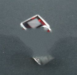 Sterling Silver Men Ring with Square Garnet