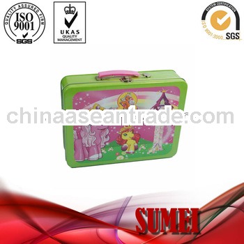 tin lunch box with handle