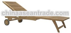 New Premium Teak Wood Chaise Bed / Sun Lounger