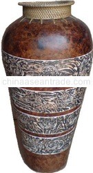 VASE JEGEG BATIK WITH RATTAN