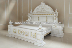 French Furniture - Lyle Bed with integrated nightstand