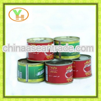 tomato paste pizza sauce,Mushed tomato sauce 70g with high quality and copetitive price