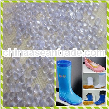 transparent PVC granules for rain boots sandals shoes