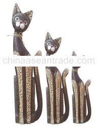 Sitting Cat Wood Carving Set