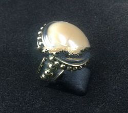 RFMN0056 - Sterling Silver Ring with Santa Fe Glass Gem Marbles