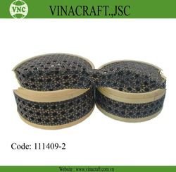 Decorative bamboo box set of 2