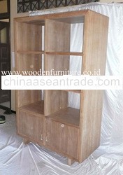 Teak Minimalist Display Cabinet Teak Wooden Show Case Contemporary Book Shelves Office Book Case Tea