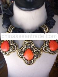 Choker bib necklace