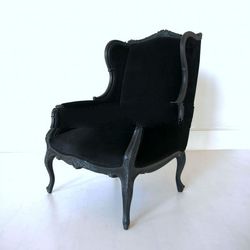 black french wingback chair