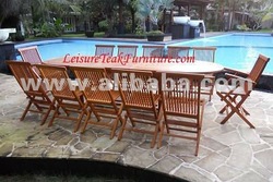 Teak garden furniture in sets ready to ship