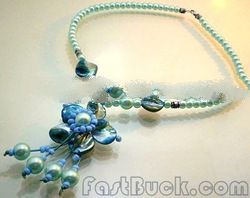 Flowered shell necklace