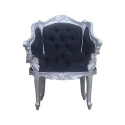 Mahogany Painted Silver Leaf Upholstery Chair