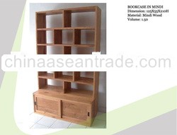 Bookcase in Mindi With Sliding Doors