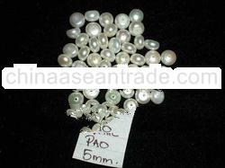 R5mm Lotus White Button Pearls