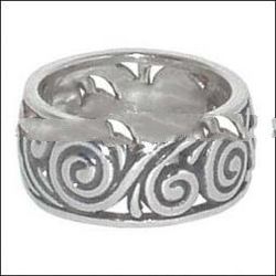 Silver Ethnic Plain Ring