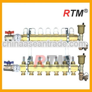 underfloor heating system copper heating manifolds