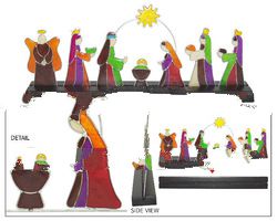 WIRE RESIN NATIVITY DECORATION