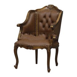 Mahogany Single Lazy Upholstered Chair