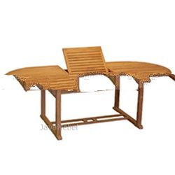 TEAK OUTDOOR FURNITURE OF OVAL EXTENDING TABLE