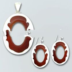 Oval Carnelian Set Jewelry