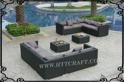 Pvc rattan sofa set