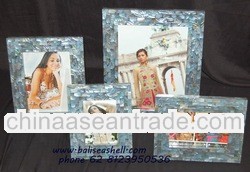 set photo frame made from green abalone shell