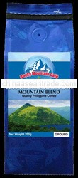 Rocky Mountain Cafe Philippine "Mountain Blend" (40%Arabica;60%Robusta) Organic Ground Cof