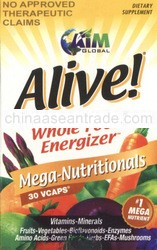 ALIVE Whole food energizer ( mega - nutritionals)