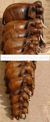 wooden elephants