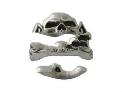 Sterling Silver Skull Jewelry , Skull Ring , Bali Jewelry , Silver Ring