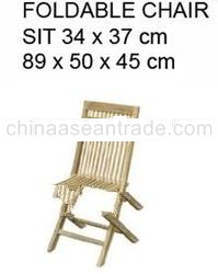 Teak Garden Folding Chair