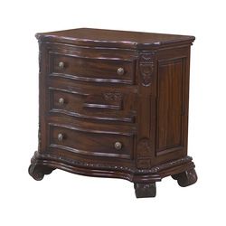 Mahogany 3 Drawers Bedside Table Monaco