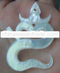 hindhu om symbol for pendant mother of pearl