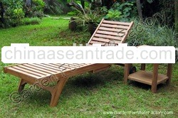 Teak Patio Sun Lounger