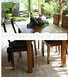 Dining set of wooden table and wooden chair