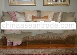 French Louis Xv Vintage Oak 3 Seat Sofa Lounge Chair