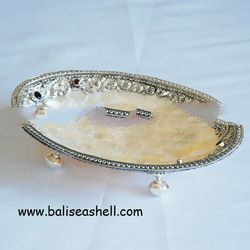 seashell with silver bowl crafts gifts indonesia